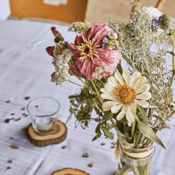 květiny na stoly menší