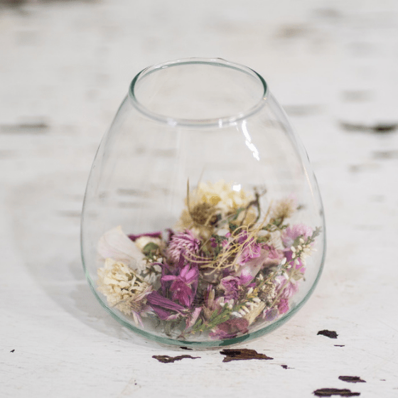 skleničky se sušenými květy
